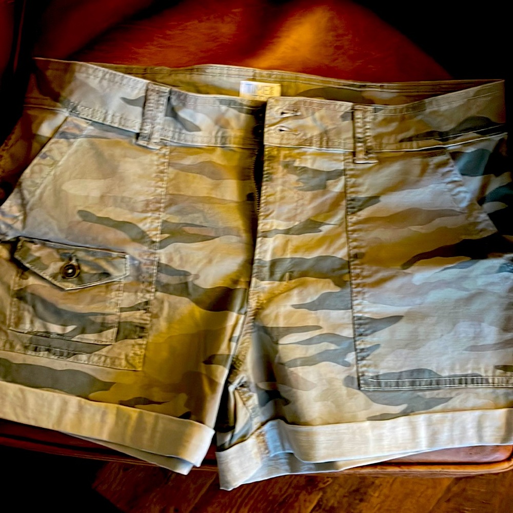 Time and Tru never worn but no tags, cute camo cuffed shorts, size 14